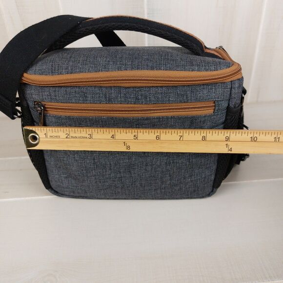DOMISO Camera Bag Case Waterproof Anti-shock Shoulder for SLR DSLR Grey - Picture 7 of 8